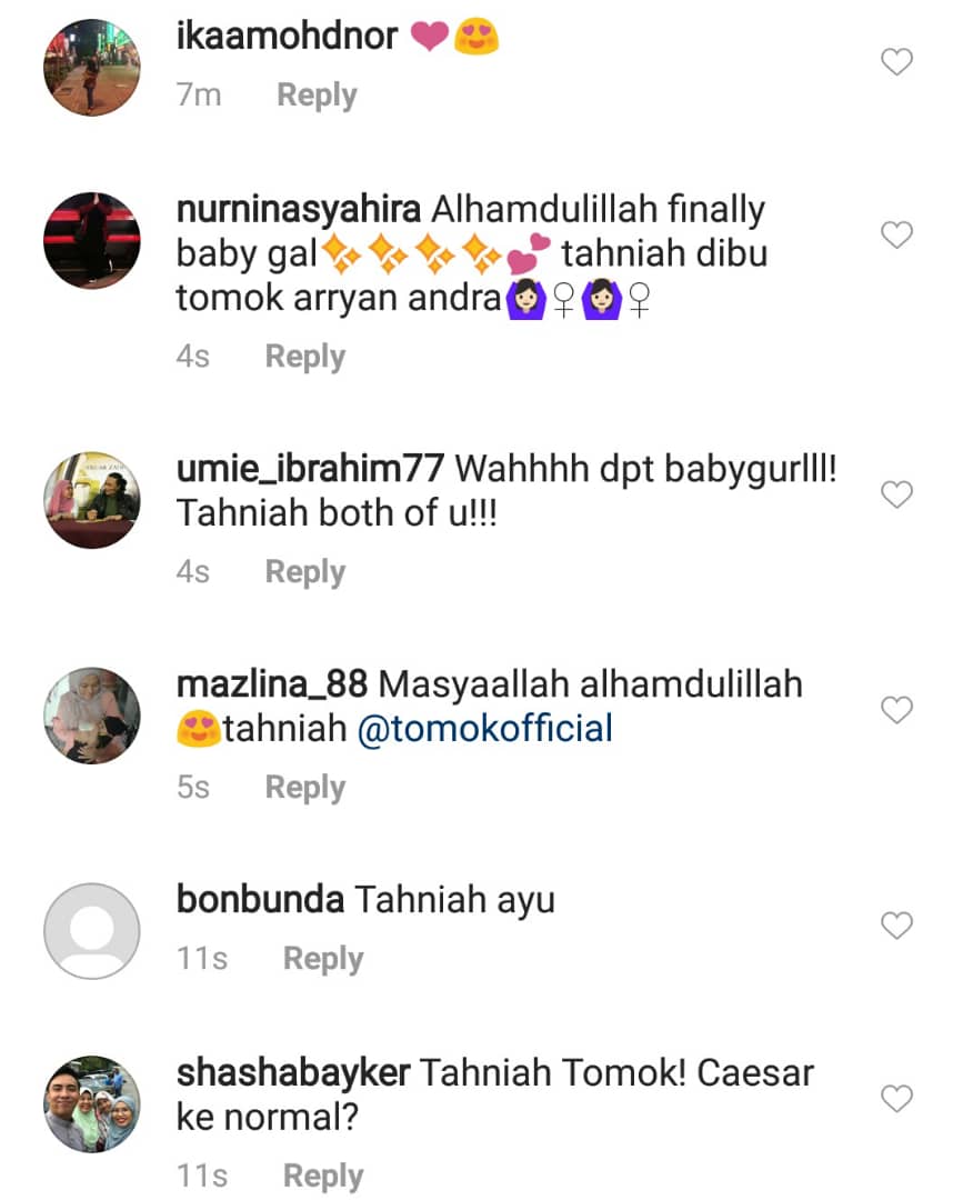 Tahniah Buat Tomok Dikurniakan Cahaya Mata Perempuan Oren Laici